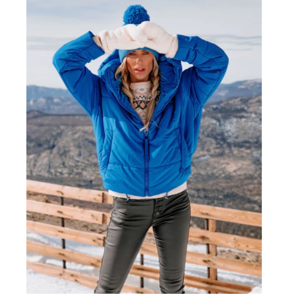 Vici Stay Awhile Pocketed Hooded Puffer Jacket